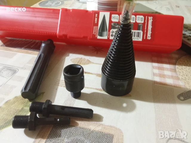 Немски Конус за цепене на дърва shvabenbah с адаптери, снимка 6 - Други инструменти - 51117754