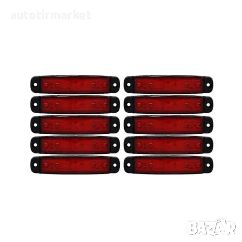 10 броя червени LED габарити 24 волта – NOKTA AK87
