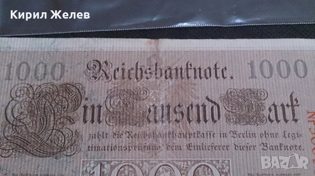 Банкнота 1000 райх марки 1910год. - 14714, снимка 4 - Нумизматика и бонистика - 29089380