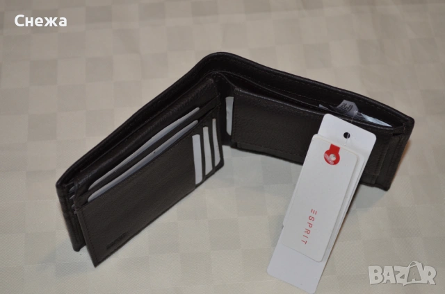 Esprit тъмнокафяв хоризонтален портфейл, снимка 7 - Портфейли, портмонета - 54153985