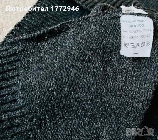 Мъжки вълнен пуловер, 50% мерино, снимка 5 - Пуловери - 35183460