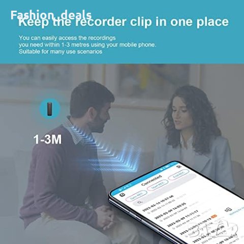 Нов 64GB Bluetooth Гласов Записвач с Приложение и Шумоизолация, снимка 7 - Друга електроника - 42620756