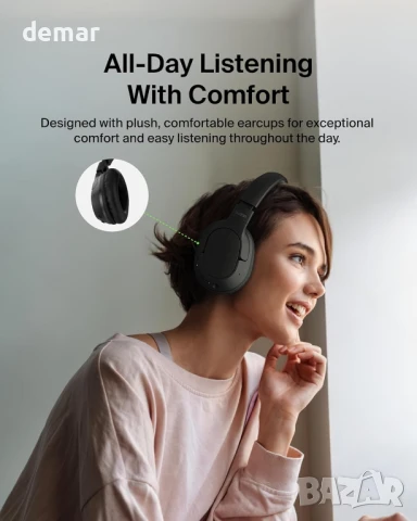 Belkin SoundForm Surround Bluetooth слушалки върху ушите, шумопотискане, 60 часа, черни, снимка 7 - Bluetooth слушалки - 50582444