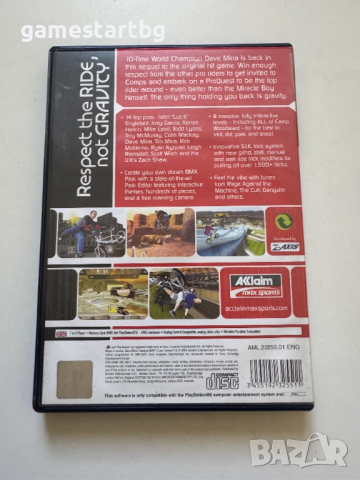Dave Mirra Freestyle BMX 2 за PS2, снимка 2 - Игри за PlayStation - 51758098