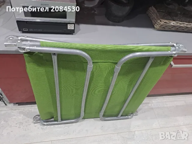 Шезлонг с двустранно регулиране 180/55см, снимка 2 - Градински мебели, декорация  - 49700978