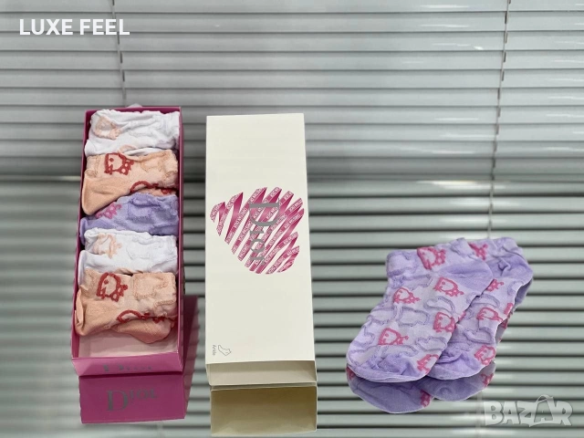 Дамски Къси Чорапи -6бр Кутия ⚜️Dior Versace Victoria Secret Nike Adidas , снимка 5 - Дамски чорапи - 52959984