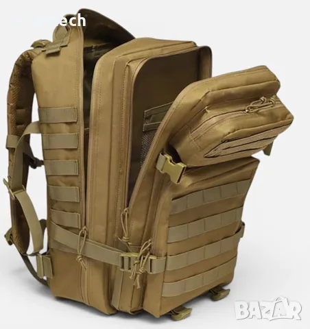 Пътническа раница Army каки 29x14x47см, снимка 2 - Раници - 55978704
