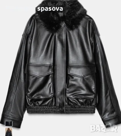 кожено бомбър яке zara , снимка 2 - Якета - 56149788