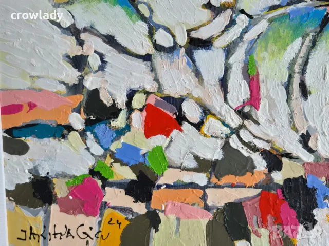 Иван Яхнаджиев Риба - Ципура 2024 година маслени бои №25, снимка 4 - Картини - 49250441