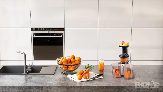 Сокоизстисквачка Medion Germany (бавно изстискване, максимално производство на сок, лесно почистване, снимка 2 - Сокоизстисквачки и цитрус преси - 49571386