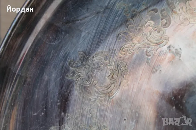 Посребрена фруктиера , снимка 9 - Антикварни и старинни предмети - 49713524