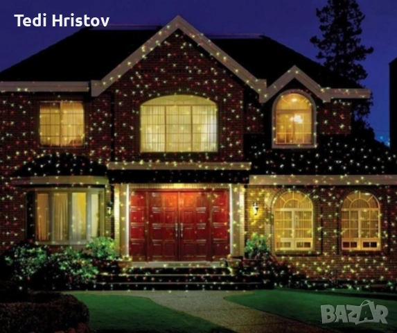 Лазерен прожектор Проектор за Коледна украса "Коледна лазерна лампа с Празнична светлина", снимка 5 - Прожектори - 52419959