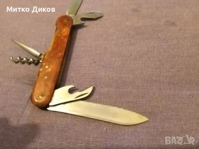 Ножче  Сърп и чук Велико Търново 6 части седеф без луфт, снимка 10 - Ножове - 50258348