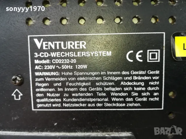 VENTURER CD2232-20 CD DECK RECEIVER-ВНОС SWISS 0203251922LNWC, снимка 12 - Аудиосистеми - 49337791