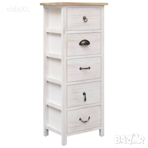 vidaXL Страничен шкаф 35x25x87 см дърво пауловния(SKU:284077)