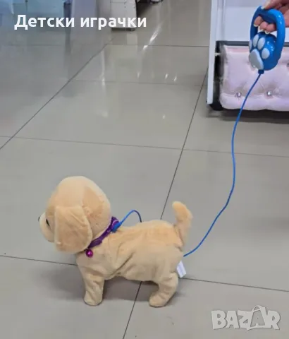 Интерактивна играчка ходещо лаещо куче с каишка Лабрадор Ретривър, 26 см, снимка 3 - Плюшени играчки - 48658178