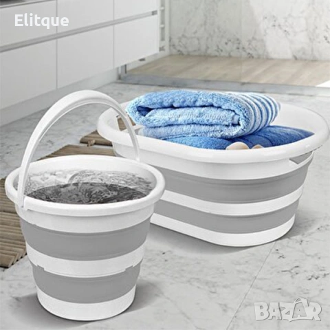 Сгъваем леген за дрехи. Размер: СГЪНАТ : д-55см; ш -25 ; в - 7см / разпънат: д- 55см; ш- 25см; в - 1, снимка 4 - Други стоки за дома - 53126308