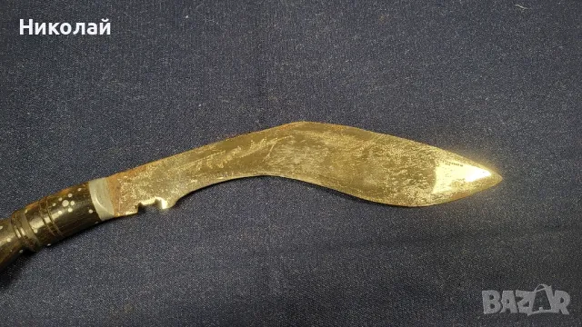 Стар нож кукри с кания, снимка 3 - Антикварни и старинни предмети - 48382369