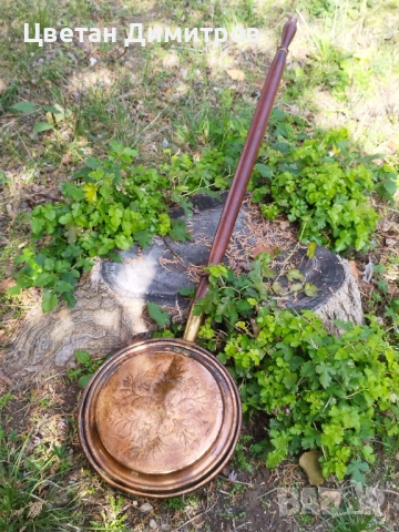 Антикварен меден нагревател за легло, снимка 5 - Антикварни и старинни предмети - 52052856