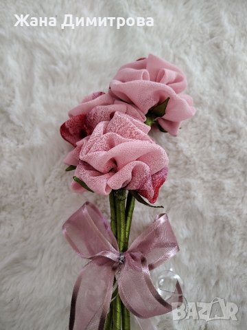 Ръчно изработени рози, снимка 5 - Декорация за дома - 35319141