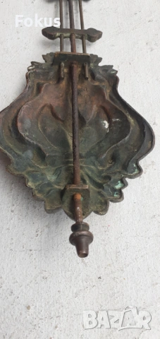 Уникат - Старо бронзово махало за часовник с феникс, снимка 3 - Антикварни и старинни предмети - 53335803