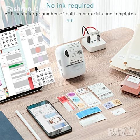 Нов преносим Bluetooth принтер етикети стикер организация съхранение, снимка 3 - Друга електроника - 40389953