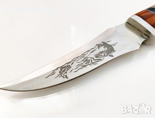 Руски ловен нож РИБА 110х220 мм - Ст 65х13, снимка 2 - Ножове - 30847593