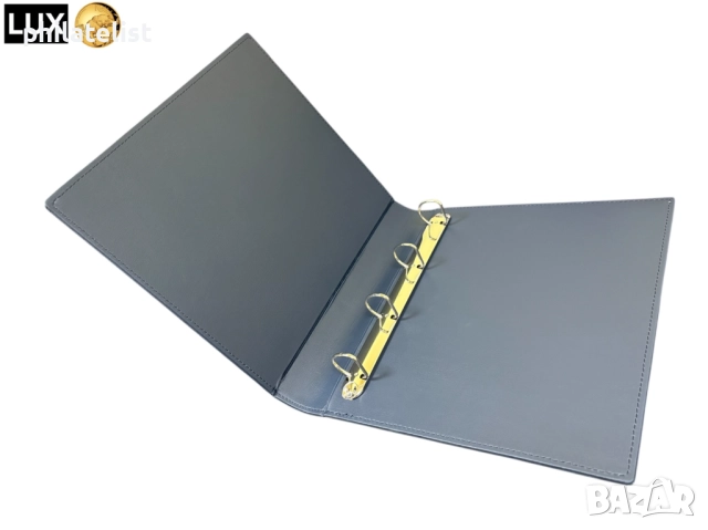 Папка с касета LUX , еко-кожа – GRANDE стандарт А4 , син цвят, снимка 4 - Нумизматика и бонистика - 51991199