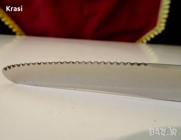 Solingen нож с дръжка от каталин 23 см. , снимка 5 - Прибори за хранене, готвене и сервиране - 33843223