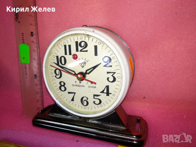 CHANGHAI CHINA Стар КОЛЕКЦИОНЕРСКИ МЕХАНИЧЕН ВИНТИДЖ МОДЕЛ БУДИЛНИК 20801, снимка 6 - Антикварни и старинни предмети - 44533888