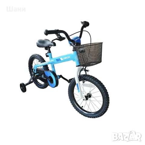 Детски велосипед Dech, 16”, помощни колела, Син, снимка 3 - Детски велосипеди, триколки и коли - 49329946