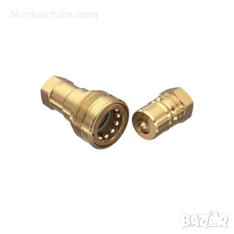 Хидравлична бърза връзка за водоструйики серия PBVM - месинг, снимка 1