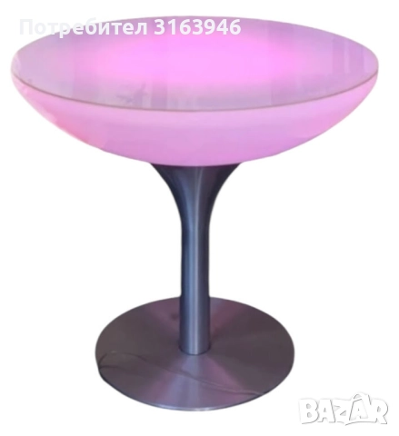 Moree Lounge 75 LED – осветена трапезна маса, размер 75 cm