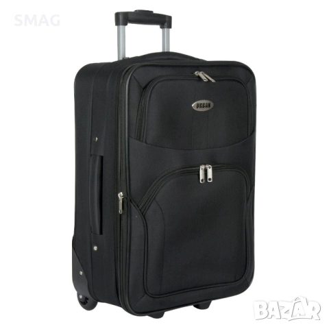 Черен куфар с колелца 34л_1173432