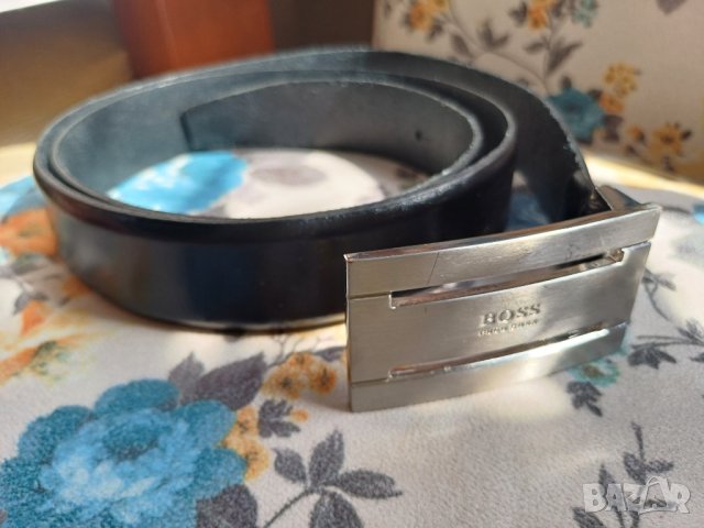 Черен колан Hugo Boss  естествена кожа , снимка 6 - Колани - 42290562