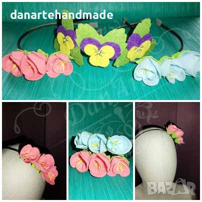 Ръчно изработени диадеми различни видове + , снимка 9 - Шноли, диадеми, ленти - 39386296