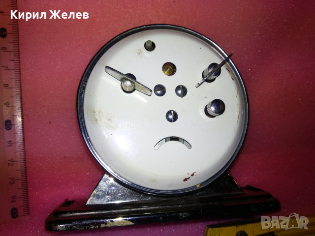 CHANGHAI CHINA Стар КОЛЕКЦИОНЕРСКИ МЕХАНИЧЕН ВИНТИДЖ МОДЕЛ БУДИЛНИК 20801, снимка 8 - Антикварни и старинни предмети - 44533888