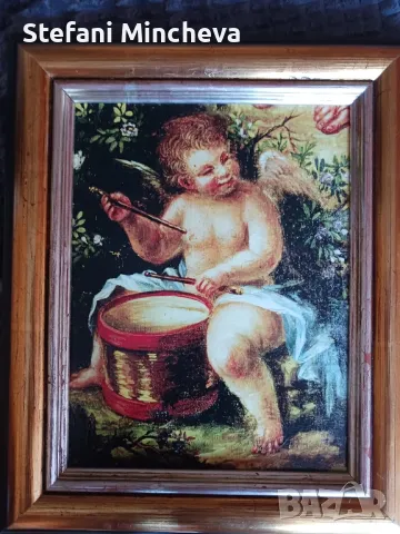 Масло варху Платно каширано върху Картон 50/40 см уникална рамка