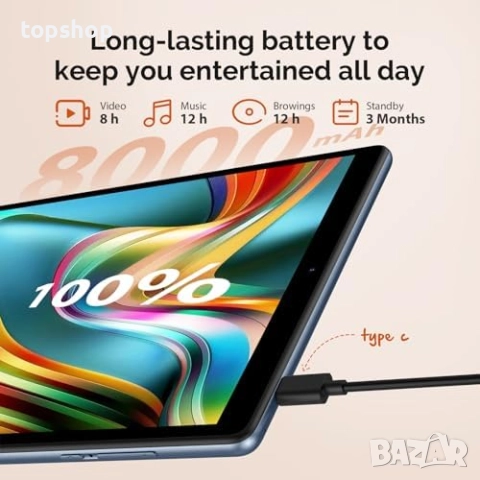 Нов FORUSER 10" Android 14 таблет, осемядрен 2.0Ghz 5G WiFi, 36GB RAM 128GB ROM (1TB TF) 1920x1200.., снимка 5 - Таблети - 52552755