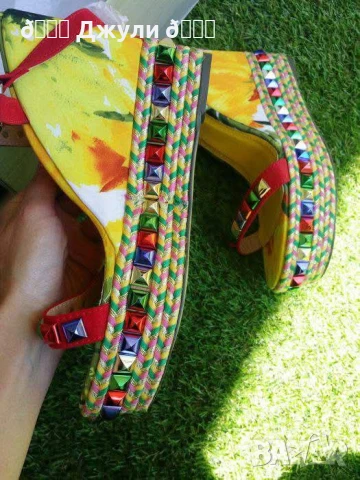 Красиви сандали с камъни, по модел на Valentino, снимка 7 - Сандали - 51126970