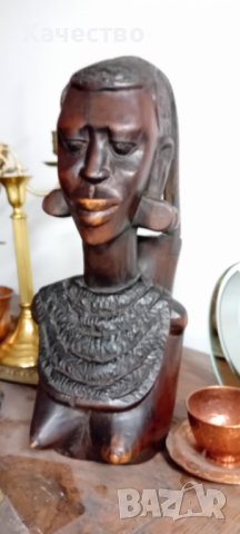 Фигура от Африка , снимка 2 - Антикварни и старинни предмети - 42766415