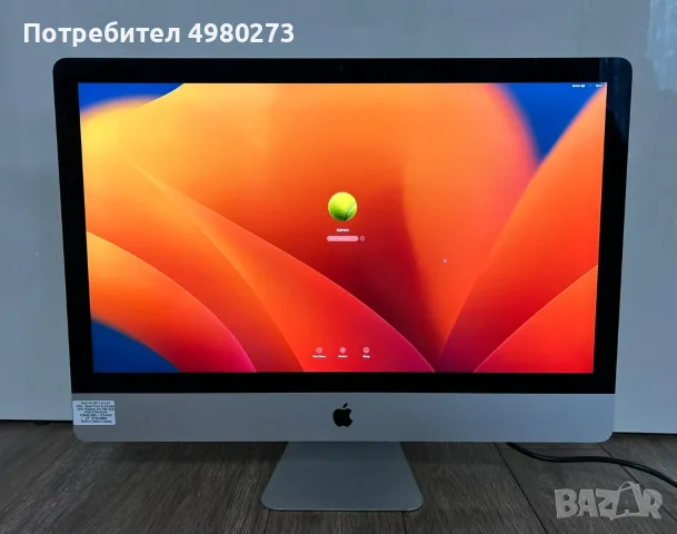 Apple iMac 27 A1419 5K 2017, Core i5, 8GB, 128GB SSD + 2TB HDD, Radeon Pro 580 8GB