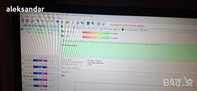 wd blue 1TB на 100процента на 256дни ползван , снимка 2 - Твърди дискове - 53343509