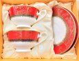 Луксозни чаши костен порцелан за чай и кафе в кутия за подарък, снимка 6