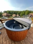 Уелнес хидро масажно джакузи с вградена печка на дърва, снимка 6