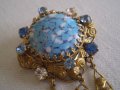 Старинна  Дамска брошка  с Мурано СТЪКЛО, снимка 10