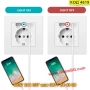 Единичен електрически контакт  с USB + Type-C портове, пластмасов корпус - КОД 4619, снимка 3