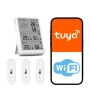 Метеорологична станция WIFI Tuya (екран + 3 сензора за температура и влажност), снимка 1
