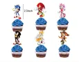 12 бр Sonic къси топери украса декорация за мъфини кексчета торта парти, снимка 2