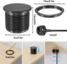 Вграден настолен контакт с капак, USB-C PD 20W,USB-A и USB-C,2 м кабел, снимка 5